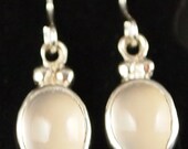 Sterling Silver and Blue Chalcedony Drop Earrings