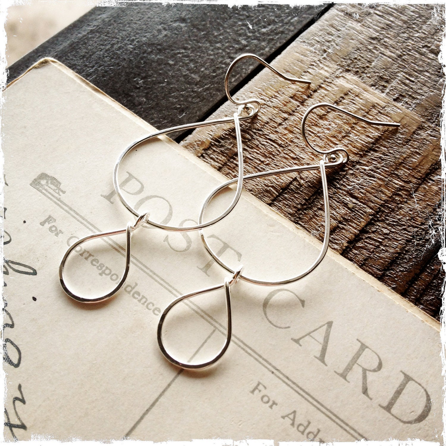 PORTLAND RAIN EARRINGS - sterling silver