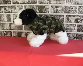 Classic dog sweater in camo, size M, L