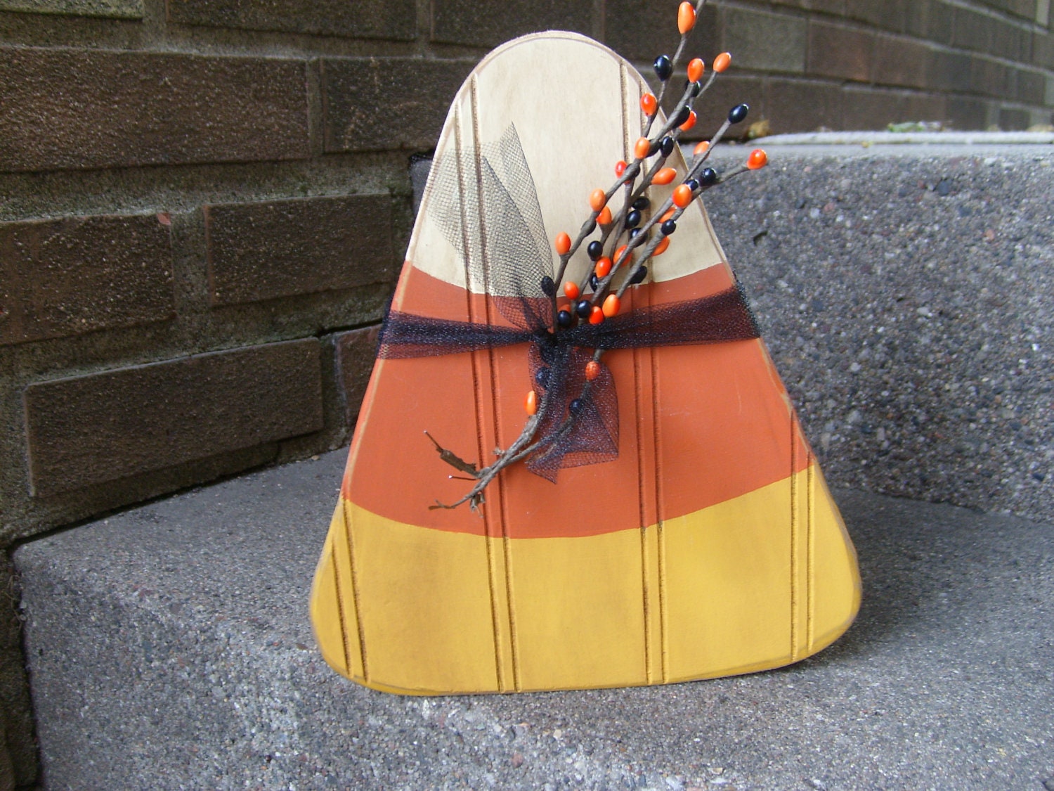 Hand Painted Wood Candy Corn, Halloween Decor, fall Decor, Autumn Decor, Primitive, Home Decor, Sign
