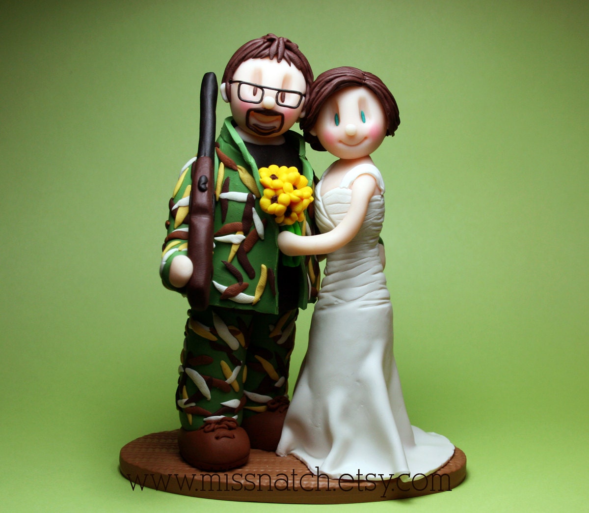 DEPOSIT - Camo Hunter Chic Wedding Cake Topper Il_570xn