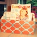 Handmade Shabby Chic Wall or table top organizer with print in any color you need measures right at 12"