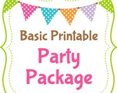 Basic Printable Party Package - Match any design in our shop - Customizable Il_170x135