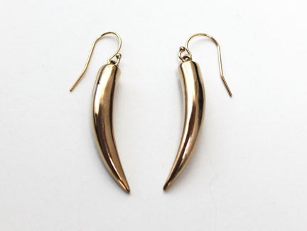 Tusk Earrings (Brass)