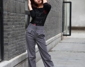 Front Buttons Opening linen Wide Leg Pants(more colour and size choice)