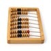 Back to school. Vintage wooden abacus, brown