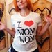 I (heart) WON WON, American Apparel women's fitted SMALL