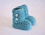 Crochet Baby Booties - Baby Ankle Boots ready to wear (0-3 months)