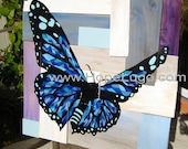 Stained Glass Butterfly on Wood Painting