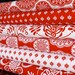 Pillow and Maxfield Christmas For Michael Miller Fabrics - Red and White- 1/2 Yard Bundle