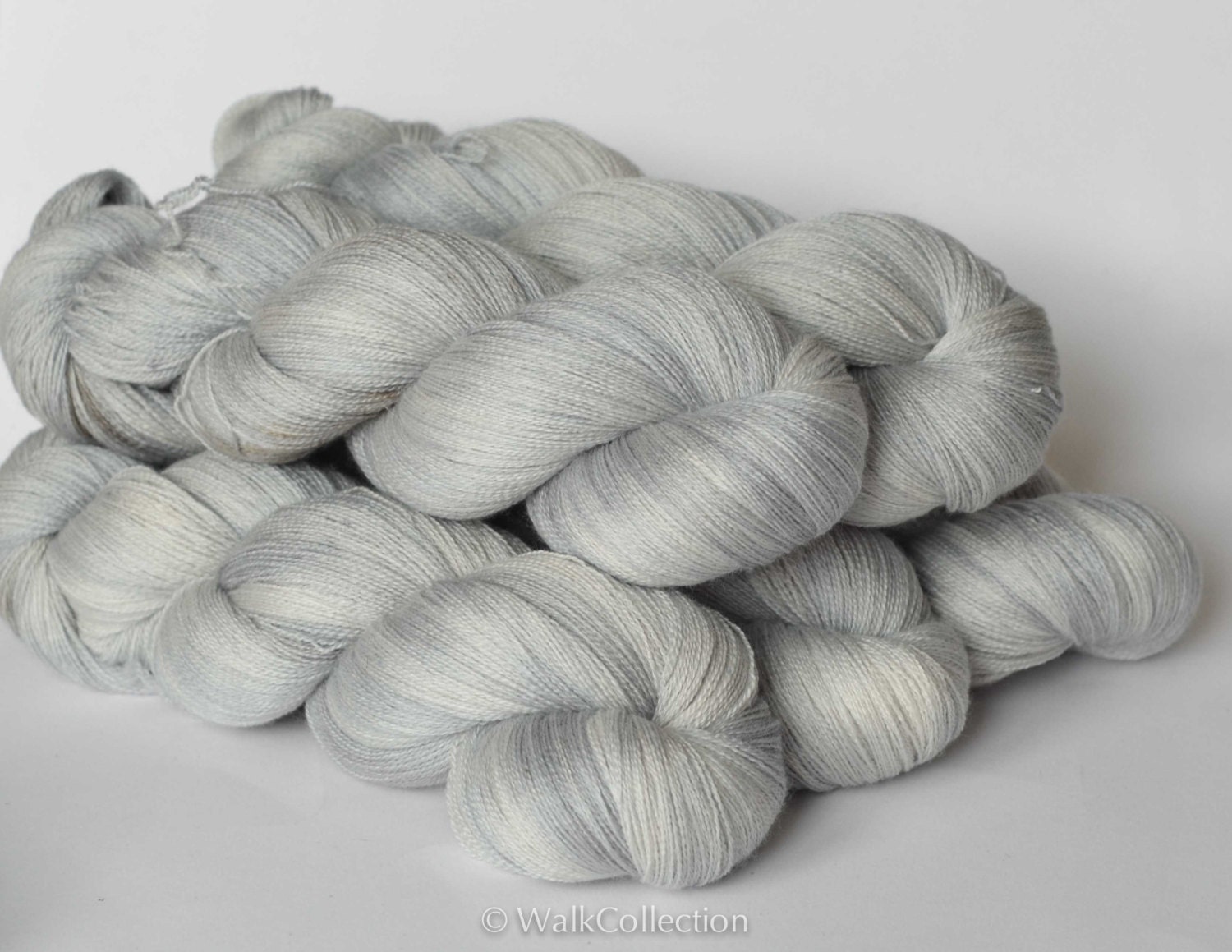 HEY GREY ... Charming Cobweb, hand dyed yarn