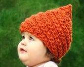 Infant Elf Hat Baby Gnome Hat Newborn Knit Beanie Hand Knit Baby Hat Toddler Girl Hat Baby Girl Clothes Knits Munchkin Hat 0-6/12-48mo