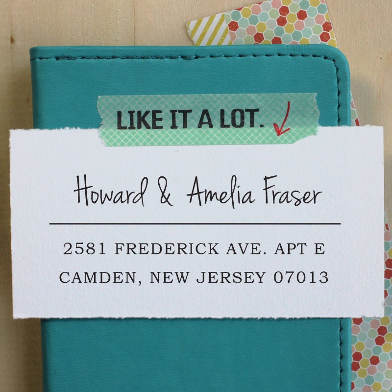 Custom Rubber Stamp - Eco Mount Address Stamp  - Amelia