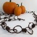8 Foot Length of  Barbed Wire Chain From Vintage Barbed Wire