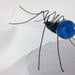 Simple Cerulean Blue Spider Upcycled Art