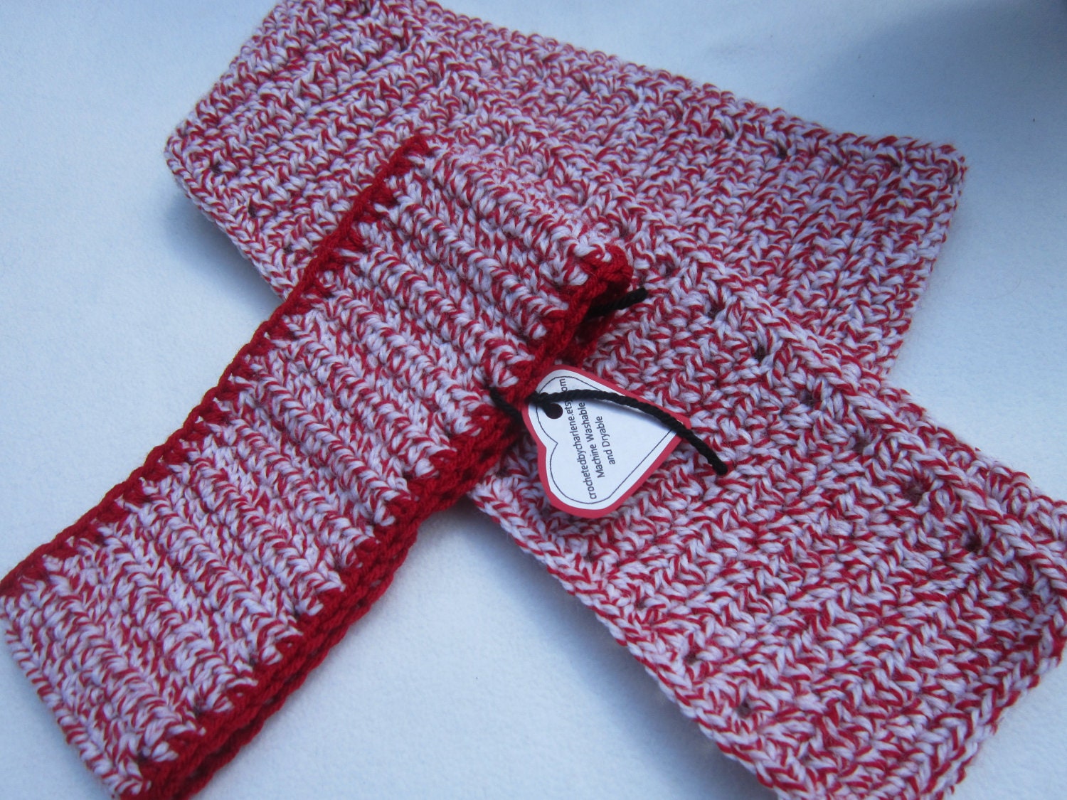 Peppermint Headwarmer and Scarf Set - Red and White Candy Cane
