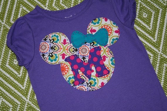 Disney Vacation Shirt, for your little Mickey or Minnie Mouse, with or without initial applique