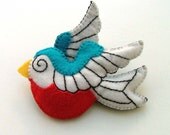 Swallow Tattoo Brooch Pin