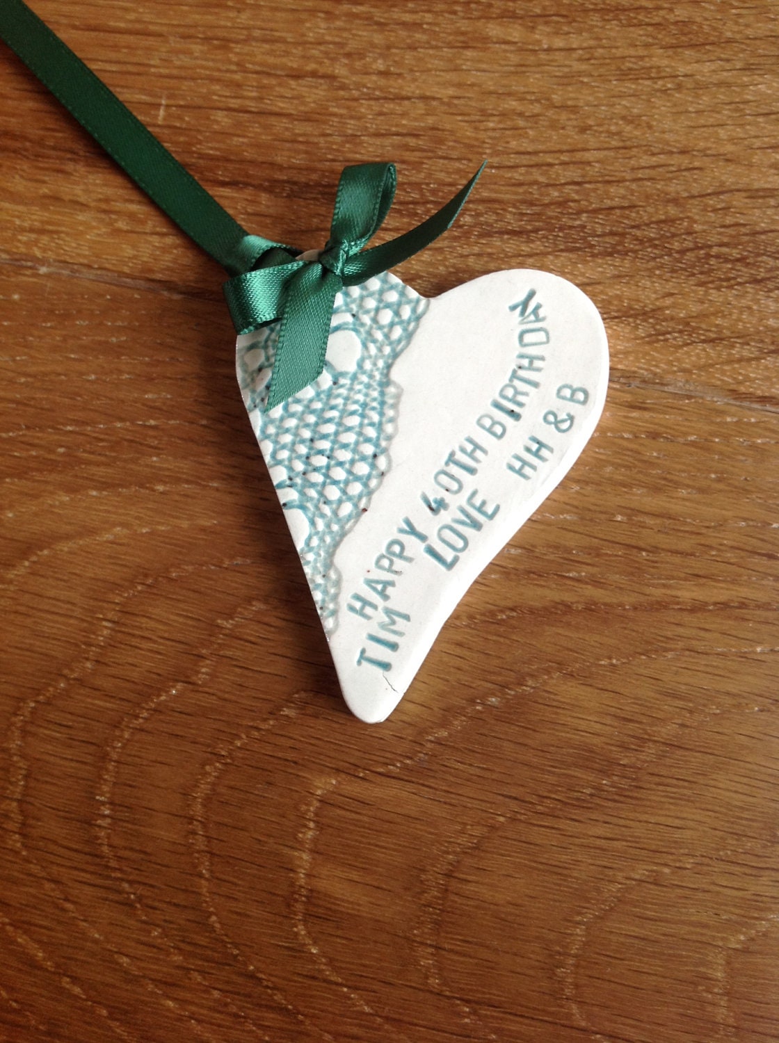 Buy 21st birthday gifts - Personalised personalized ceramic heart birthday gift or card. 21st 40th 18th 30th 50th 60th