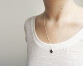 UNDER THIS MOON / Silver Necklace - Personalized lunar phase charm of your special night, solar eclipse, delicate, astronomy, black