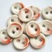 Tangerine Tango Kissed Ceramic Buttons