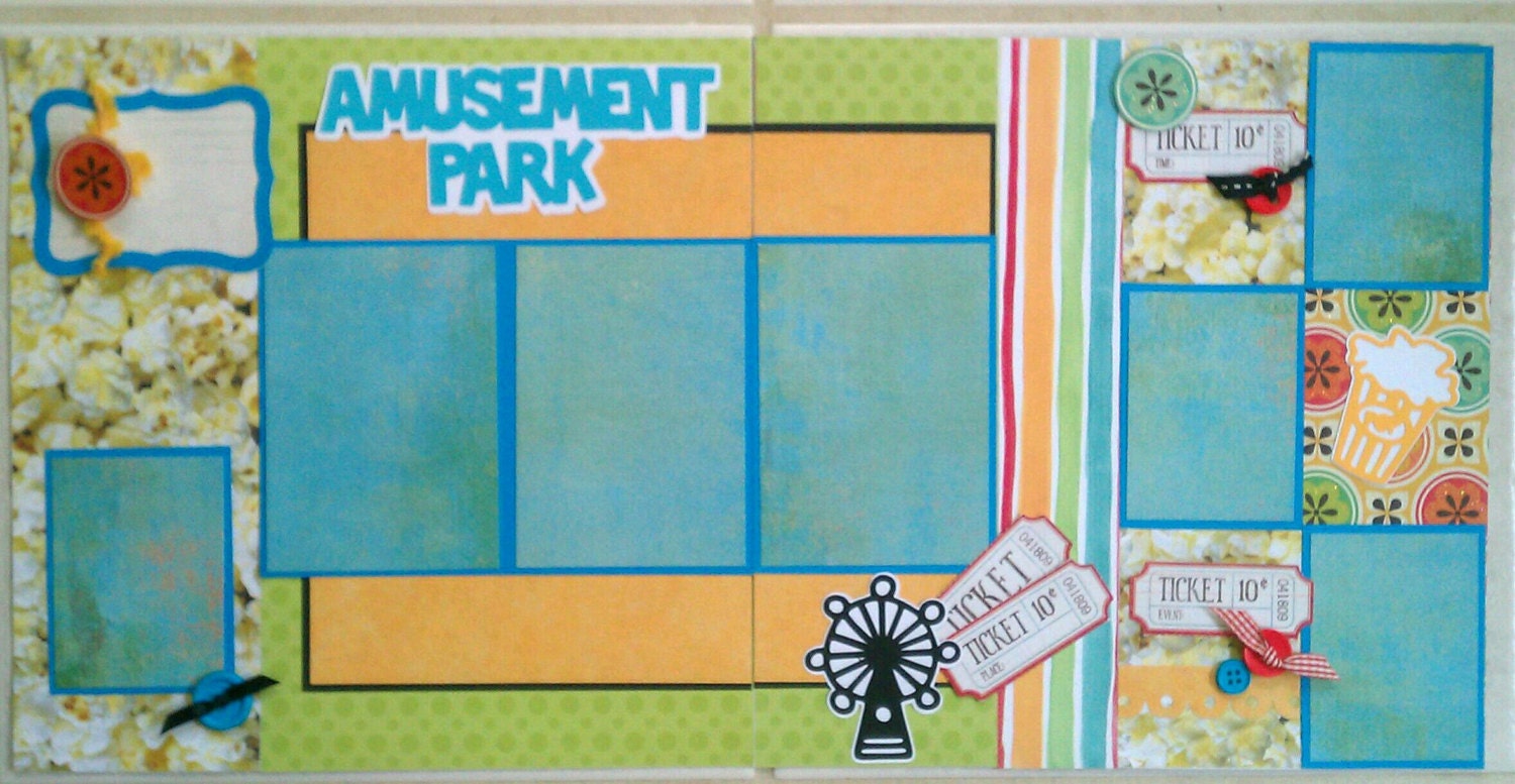 Amusement Park Vacation Family Summer 12x12 by ohioscrapper