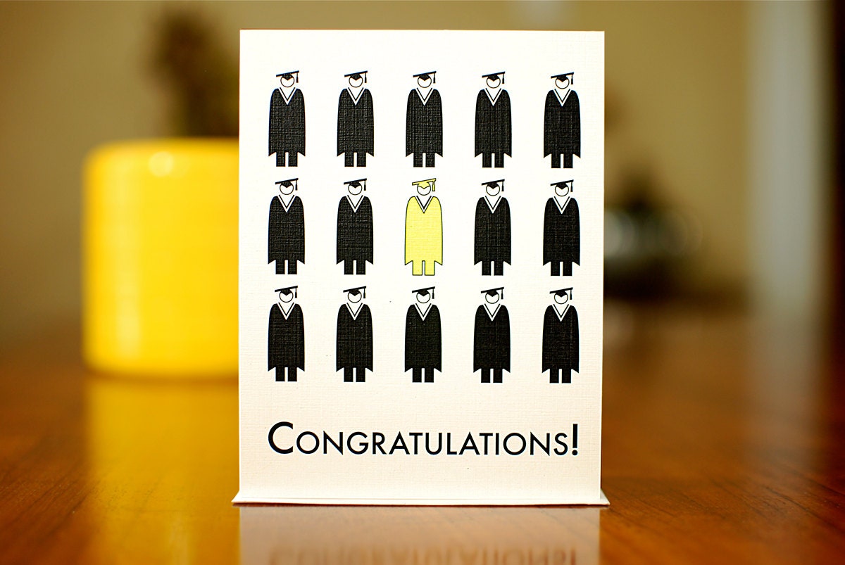 Pictograph Graduation Congratulations Card (100% Recycled Paper)