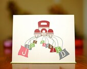 Just Married - Colorful Antique Car Wedding Congratulations Card (100% Recycled Paper)