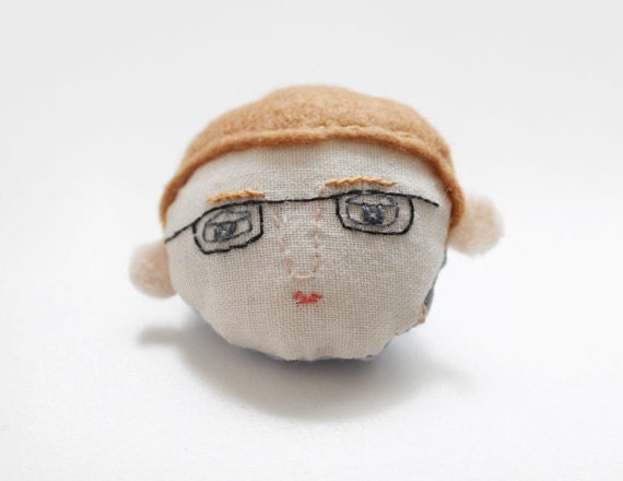 SALE glasses boy brooch