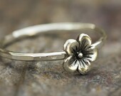 Cherry Blossom Silver Ring