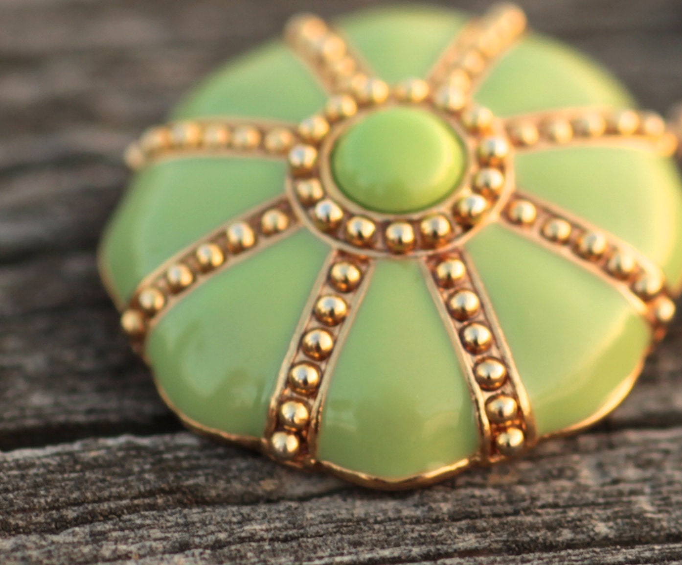 SALE - Vintage Sage Green Necklace - Jewelry, Vintage, Pendant, Statement Necklace, Mother's Day Necklace, Mother's Day Gifts