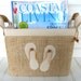 Coastal Flip Flop Design Fabric Storage Basket for your beach house