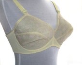 Vintage 3 way lace bra  in Honeysuckle yellow size 34C
