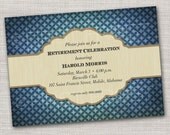 Masculine Patterned Printable Card Invitation - Party Birthday Retirement Shower Luncheon Announcement Il_170x135
