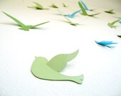 15 Birds 3D Wall Decor, 3D Wall Art, Nursery, Boys Room Decor, Event, Wedding, Party, Green, Blue, Handmade by Simplychiclily Etsy