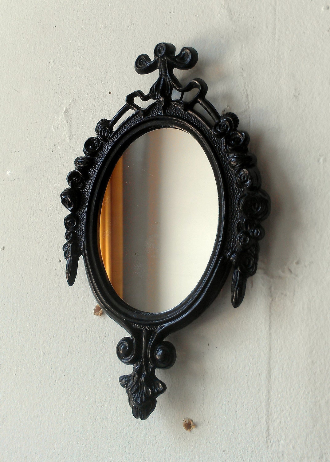Decorative Mirror in Vintage Jet Black Frame - Revived Vintage