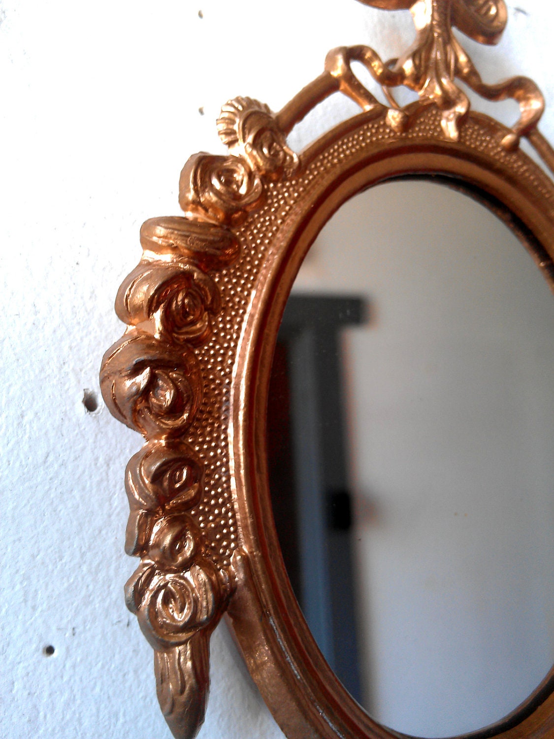 Decorative Mirror in Vintage Rose Gold Frame - Revived Vintage