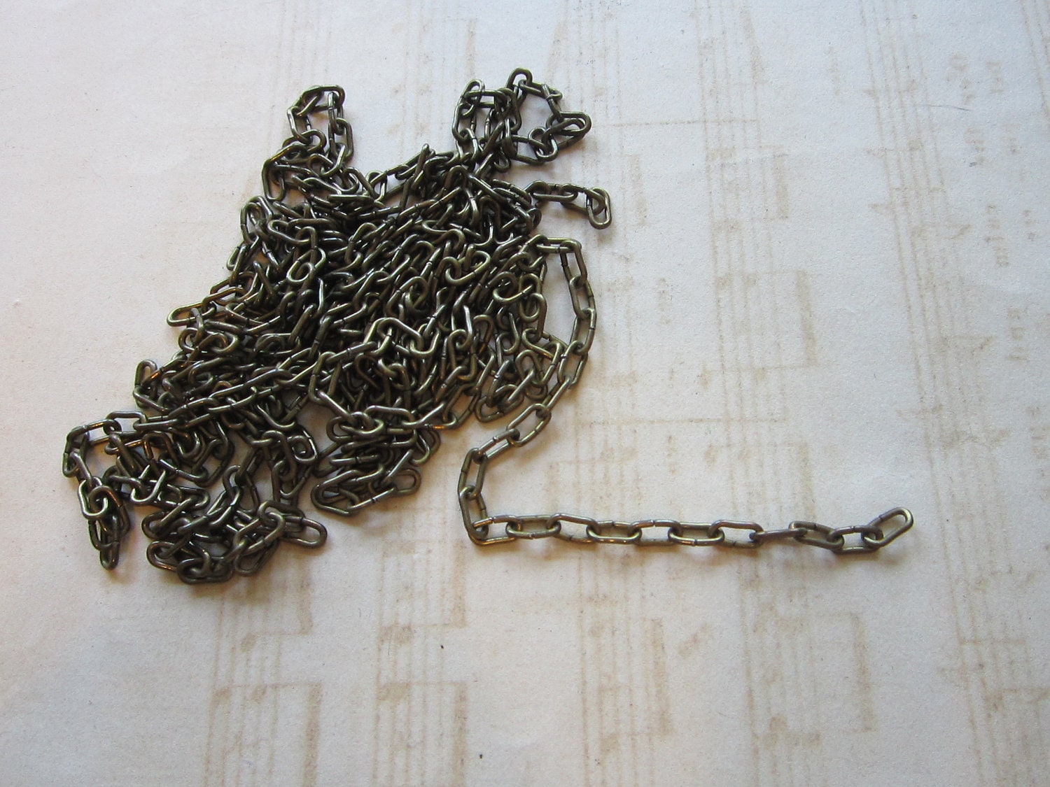 vintage cuckoo clock chain 68 inches BRASS by theartfloozy