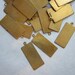 SALE - vintage brass tags - DOG TAG, rectangle - brass stampings - 10 pieces - 12mm x 29mm
