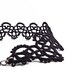 Gothic lace necklace collar choker - statement handmade lace jewelry dark goth steampunk victorian fashion vampire vintage inspired - black