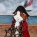Broccoli Jones - Pirate Guinea Pig Art Print 8x10
