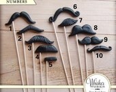 Plastic Mustaches on Sticks - Choose Your Own - Set of 7 Il_170x135