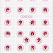 Cupcake Letters Digital Image Sheet for 1 Inch Bottlecaps Personal and Commercial Use