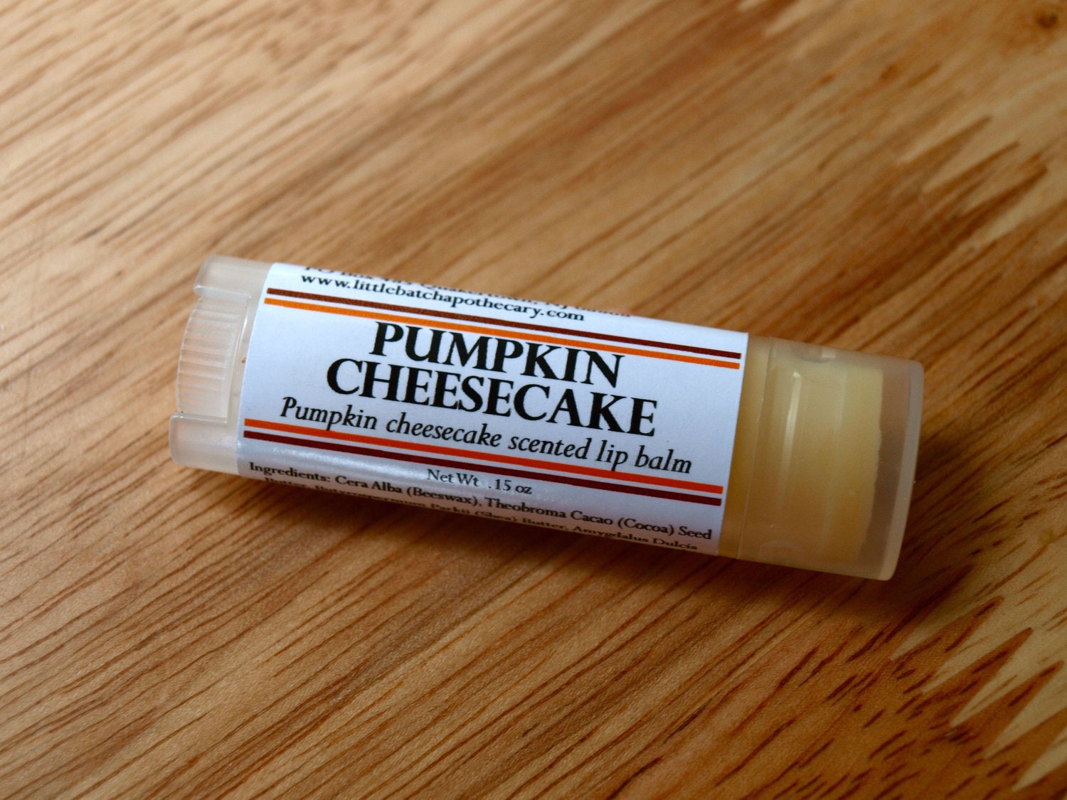 Pumpkin Cheesecake Lip Balm, oval tube lip balm, pumpkin lip balm, dessert lip balm, halloween lip balm, autumn lip balm, thanksgiving