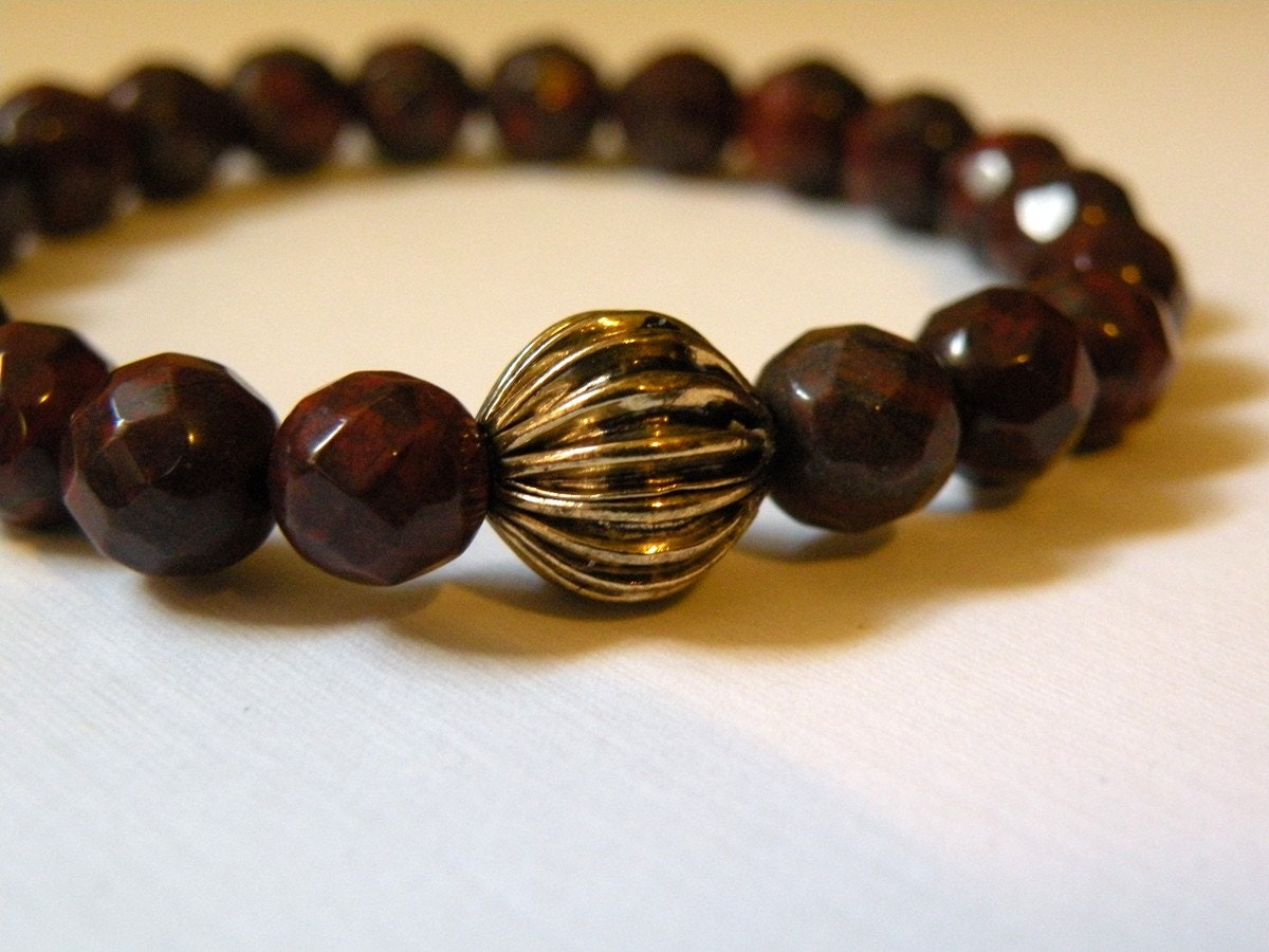 Ariel   -   Faceted Jasper Stretch Bracelet    -   Hand crafted Bracelet     -  Fall Collection   -  Energy    -  Happiness