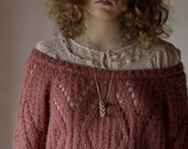 Baker's daughter's ceramic braid pendant on sterling silver chain - ready to ship