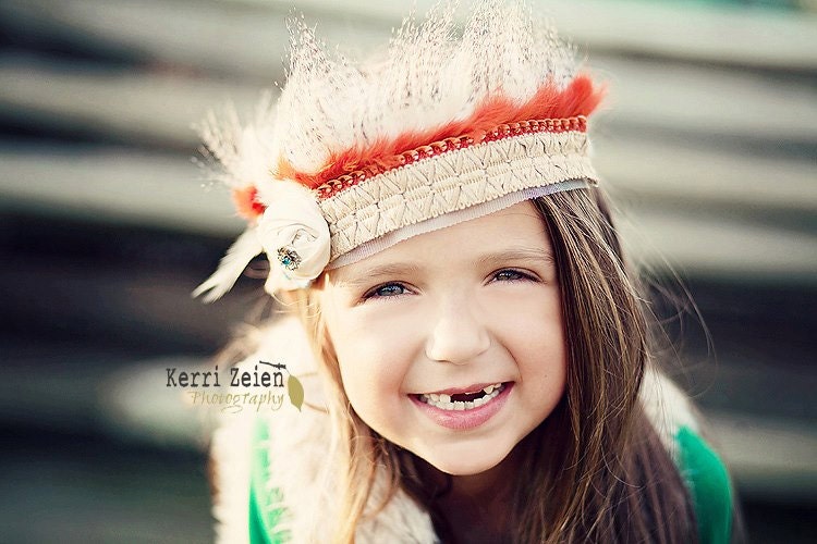 Boho Style Headband Feather Headdress Photography Prop