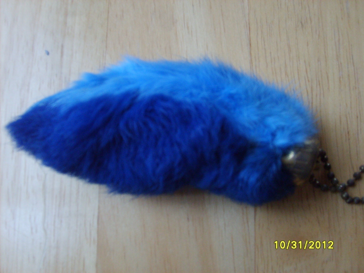 Vintage Lucky Blue Rabbits Foot Good Luck Charm by olysoldies