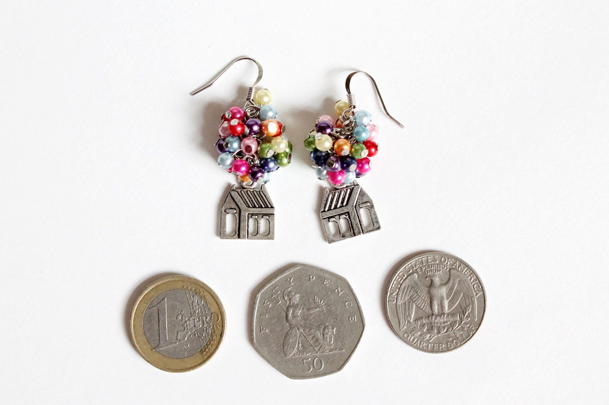 Flying House Earrings