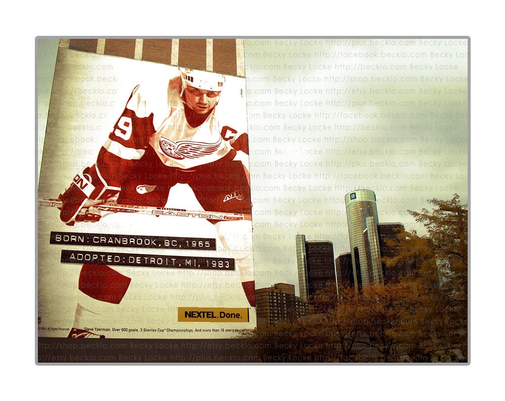 Steve Yzerman Detroit Red Wings 5x7 photo advertisement Free Shipping Global